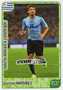 Sticker Gaston Ramirez - Kvalifikacije za svetsko fudbalsko prvenstvo 2018 n. 932 - G.T.P.R School Shop