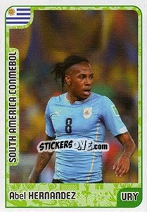 Sticker Abel Hernandez - Kvalifikacije za svetsko fudbalsko prvenstvo 2018 n. 942 - G.T.P.R School Shop