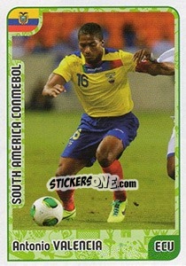 Sticker Antonio Valencia - Kvalifikacije za svetsko fudbalsko prvenstvo 2018 n. 964 - G.T.P.R School Shop