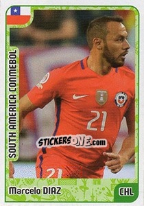 Sticker Marcelo Diaz - Kvalifikacije za svetsko fudbalsko prvenstvo 2018 - G.T.P.R School Shop