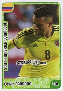 Sticker Edwin Cardona - Kvalifikacije za svetsko fudbalsko prvenstvo 2018 n. 981 - G.T.P.R School Shop