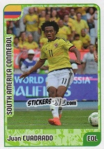 Sticker Juan Cuadrado - Kvalifikacije za svetsko fudbalsko prvenstvo 2018 n. 986 - G.T.P.R School Shop