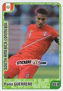 Sticker Paolo Guerrero - Kvalifikacije za svetsko fudbalsko prvenstvo 2018 n. 1000 - G.T.P.R School Shop