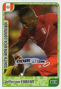 Sticker Jefferson Farfan - Kvalifikacije za svetsko fudbalsko prvenstvo 2018 n. 1005 - G.T.P.R School Shop