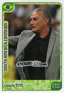 Sticker coach Tite - Kvalifikacije za svetsko fudbalsko prvenstvo 2018 n. 1008 - G.T.P.R School Shop