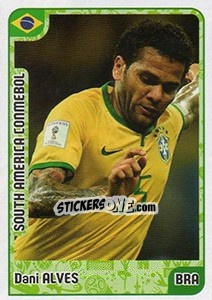 Sticker Dani Alves - Kvalifikacije za svetsko fudbalsko prvenstvo 2018 n. 1012 - G.T.P.R School Shop