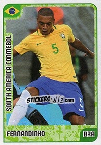 Sticker Fernandinho - Kvalifikacije za svetsko fudbalsko prvenstvo 2018 n. 1019 - G.T.P.R School Shop
