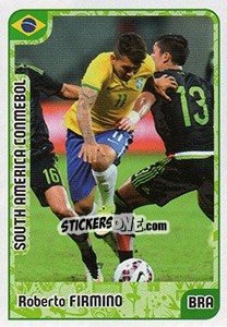 Sticker Roberto Firmino - Kvalifikacije za svetsko fudbalsko prvenstvo 2018 n. 1023 - G.T.P.R School Shop