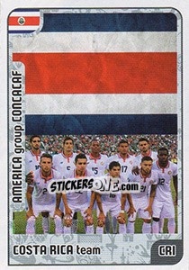 Sticker Costa Rica team - Kvalifikacije za svetsko fudbalsko prvenstvo 2018 - G.T.P.R School Shop