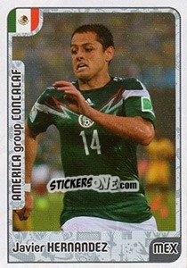 Sticker Javier Hernandez - Kvalifikacije za svetsko fudbalsko prvenstvo 2018 n. 1042 - G.T.P.R School Shop