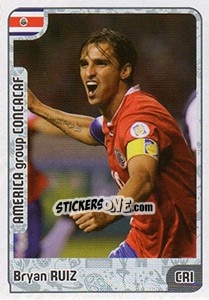 Sticker Bryan Ruiz - Kvalifikacije za svetsko fudbalsko prvenstvo 2018 n. 1053 - G.T.P.R School Shop
