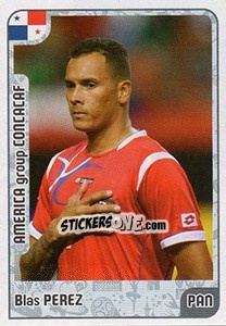 Sticker Blas Perez - Kvalifikacije za svetsko fudbalsko prvenstvo 2018 n. 1061 - G.T.P.R School Shop