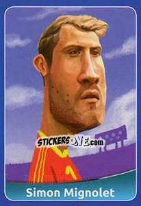 Sticker Simon Mignolet - FootballFan 2016 n. 158 - Simulacija