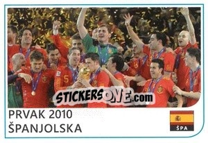 Sticker Prvak 2010 Španjolska - Brazil 2014 - Rafo