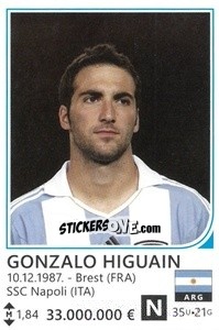Sticker Gonzalo Higuain - Brazil 2014 n. 27 - Rafo