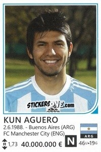 Sticker Sergio Aguero - Brazil 2014 n. 31 - Rafo