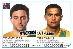 Sticker Tommy Oar / Tim Cahill