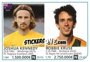 Figurina Joshua Kennedy / Robbie Kruse - Brazil 2014 - Rafo