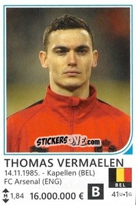 Sticker Thomas Vermaelen - Brazil 2014 n. 54 - Rafo