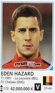 Sticker Eden Hazard - Brazil 2014 n. 57 - Rafo