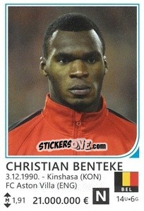 Sticker Christian Benteke - Brazil 2014 n. 64 - Rafo