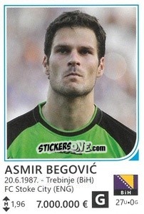 Sticker Asmir Begovic - Brazil 2014 - Rafo