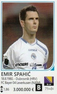 Sticker Emir Spahic - Brazil 2014 - Rafo