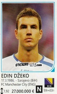 Sticker Edin Džeko - Brazil 2014 n. 81 - Rafo