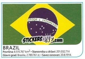 Figurina Flag - Brazil 2014 - Rafo
