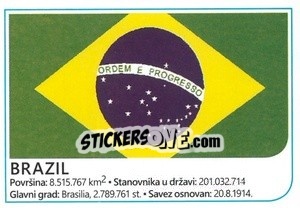 Sticker Flag - Brazil 2014 - Rafo