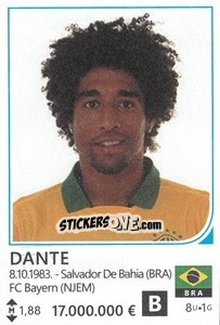 Sticker Dante - Brazil 2014 - Rafo