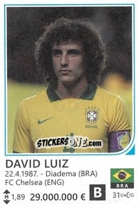 Sticker David Luiz - Brazil 2014 - Rafo
