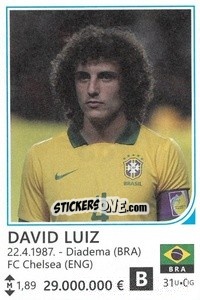 Sticker David Luiz - Brazil 2014 n. 88 - Rafo