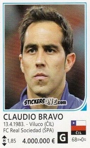 Sticker Claudio Bravo - Brazil 2014 n. 101 - Rafo