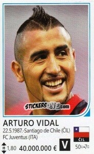 Sticker Arturo Vidal - Brazil 2014 n. 109 - Rafo