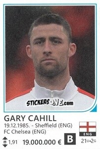 Sticker Gary Cahill - Brazil 2014 n. 121 - Rafo