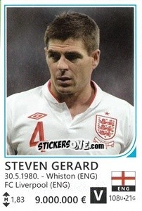 Cromo Steven Gerrard - Brazil 2014 - Rafo