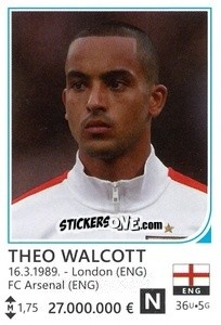 Sticker Theo Walcott - Brazil 2014 n. 128 - Rafo