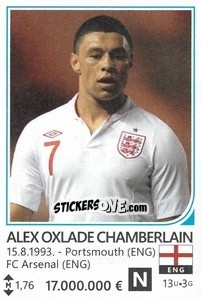 Sticker Alex Oxlade-Chamberlain - Brazil 2014 n. 132 - Rafo