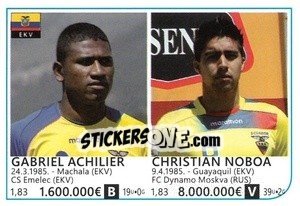 Cromo Gabriel Achilier / Christian Noboa - Brazil 2014 - Rafo