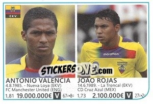 Sticker Antonio Valencia / Joao Rojas - Brazil 2014 - Rafo