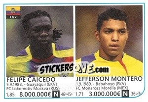 Sticker Felipe Caicedo / Jefferson Montero - Brazil 2014 n. 140 - Rafo