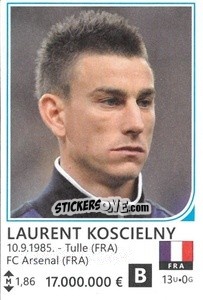 Sticker Laurent Koscielny - Brazil 2014 n. 152 - Rafo