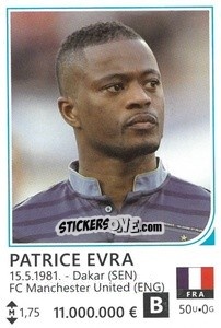 Sticker Patrice Evra - Brazil 2014 - Rafo