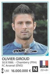 Sticker Olivier Giroud - Brazil 2014 n. 165 - Rafo
