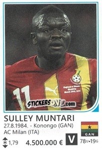Sticker Sulley Muntari - Brazil 2014 - Rafo