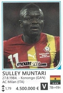 Figurina Sulley Muntari - Brazil 2014 - Rafo