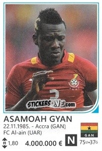 Sticker Asamoah Gyan - Brazil 2014 n. 178 - Rafo