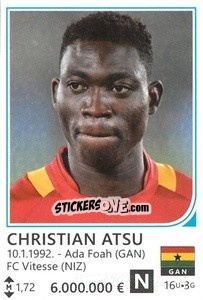 Sticker Christian Atsu - Brazil 2014 n. 179 - Rafo