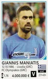 Sticker Giannis Maniatis - Brazil 2014 - Rafo